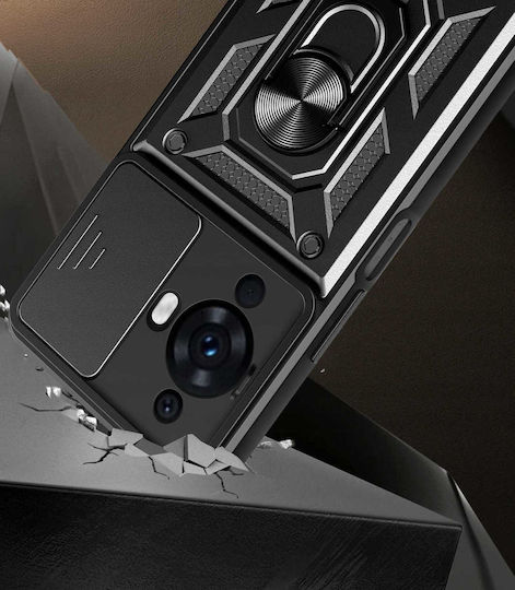 Spacecase Umschlag Rückseite Schwarz (Huawei Nova 11, Huawei Nova 12S)