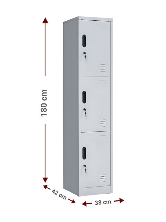 Locker Damian 3d Slim Metal 38x42x180cm