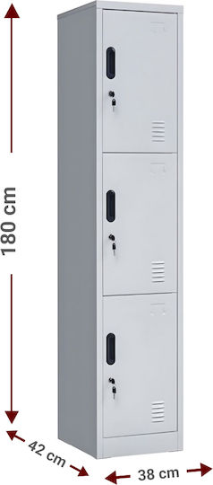 Locker Damian 3d Slim Metal 38x42x180cm