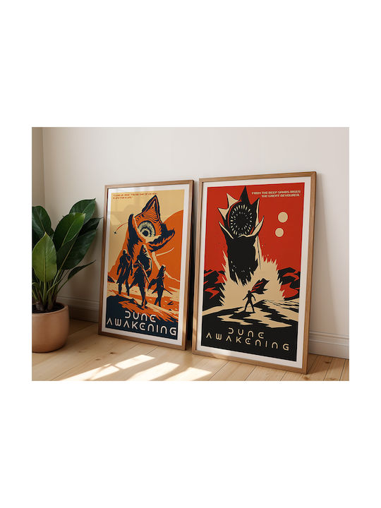Gaming Poster Dune Awakening Pop Art Gm2387 30cm X 40cm Μαύρο Ξύλινο Κάδρο