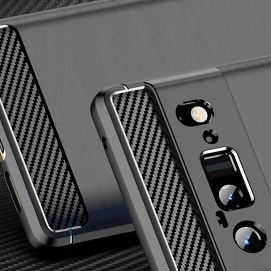 Spacecase Carbon Back Cover Μαύρο (Google Pixel 6a)