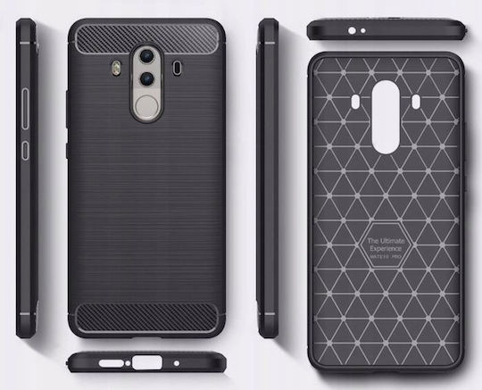 Spacecase Carbon Back Cover Silicon Negru (Huawei Mate 10 Pro)