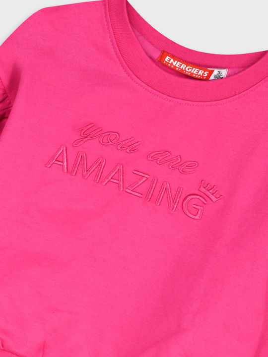 Kids Sweatpants Set Fuchsia 2pcs
