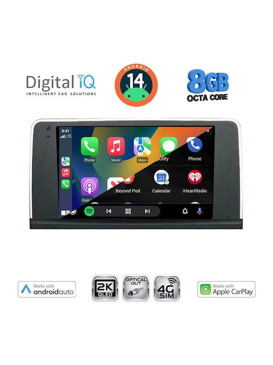 Digital IQ Car Audio System for BMW X5 (E70) / X6 (E71) 2009-2013 (Bluetooth/USB/WiFi/GPS/Apple-Carplay/Android-Auto) with Touch Screen 9"