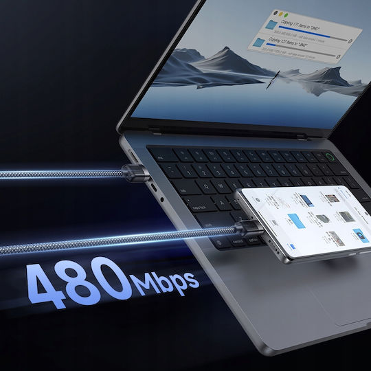 Mcdodo Magnetic USB 2.0 Cable USB-C male - USB-A 100W PD Μαύρο 1.2m 556Z72