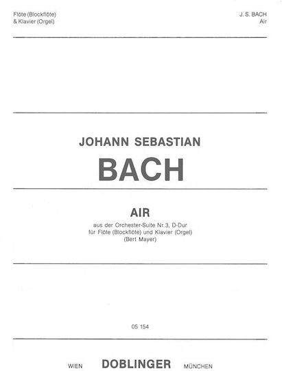 Doblinger Bach - Air for Flute Παρτιτούρα για Πνευστά