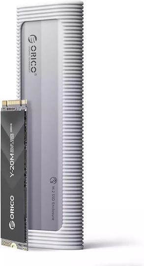 Orico Hard Drive Case M.2 SATA III NVME with connection Type-C in Gray color