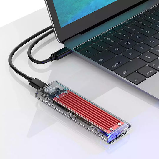 Orico TCM2-C3 Case for Hard Drive M.2 PCI Express with Connection Type-C Red