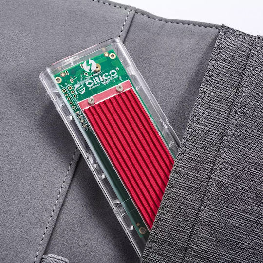 Orico TCM2-C3 Case for Hard Drive M.2 PCI Express with Connection Type-C Red