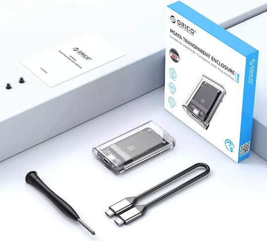 Orico Твърд диск кутия mSATA с връзка Type-C в Черен цвят