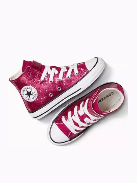 CHUCK TAYLOR ALL STAR Kids Sneakers High with Hoop & Loop Closure Purple
