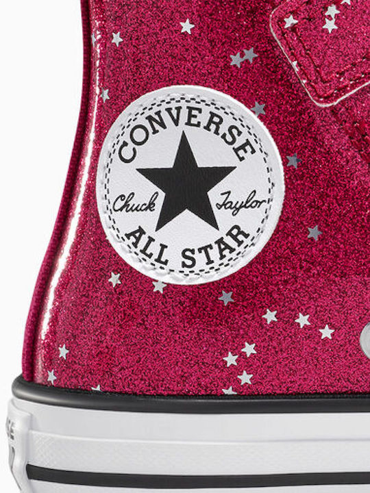 CHUCK TAYLOR ALL STAR Kids Sneakers High with Hoop & Loop Closure Purple