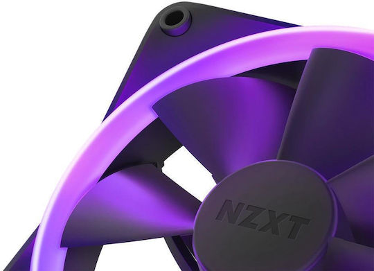 NZXT F140 Вентилатор За Кутия (1800 Оборота / 89.48 CFM) С RGB Осветление И Свързване 4-Изводна ШИМ 2 Бр