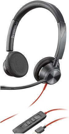 Poly On Ear Multimedia Headphone with Microphone 3.5mm Jack / USB-C 8X221AA