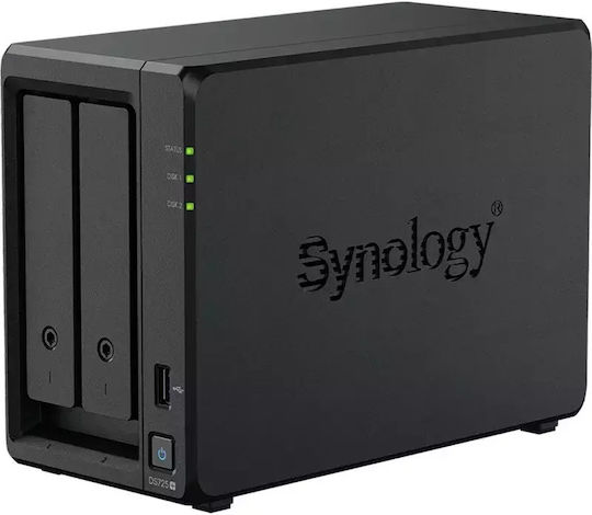 Synology DiskStation NAS Tower με 2 θέσεις για HDD/M.2/SSD και 2 θύρες Ethernet
