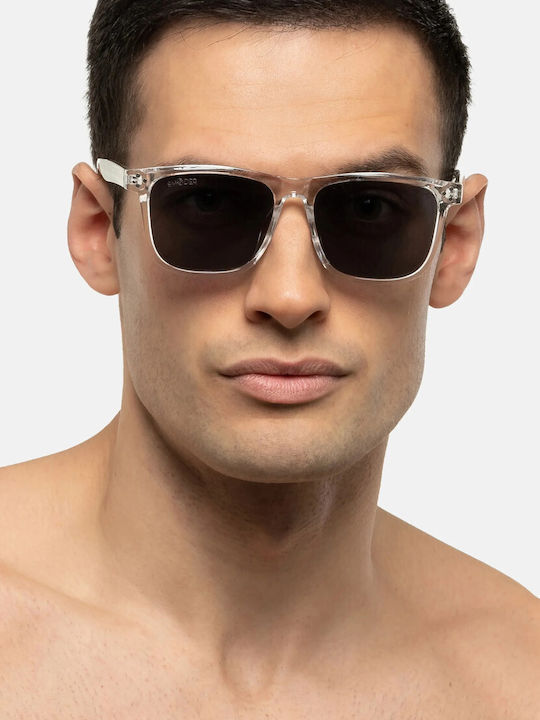 Smooder Unisex Sonnenbrille mit Gelb Kunststoff Gestell und Gray Linse AMS06