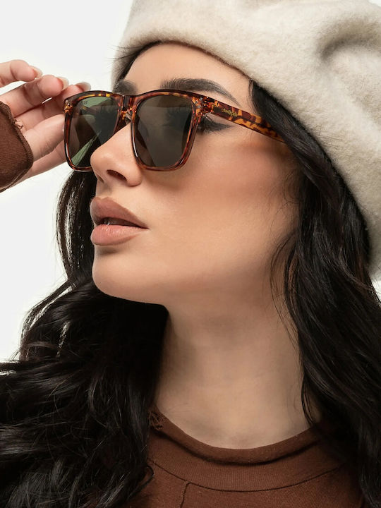 Smooder Unisex Sonnenbrille mit Gelb Kunststoff Gestell und Gray Linse AMS06