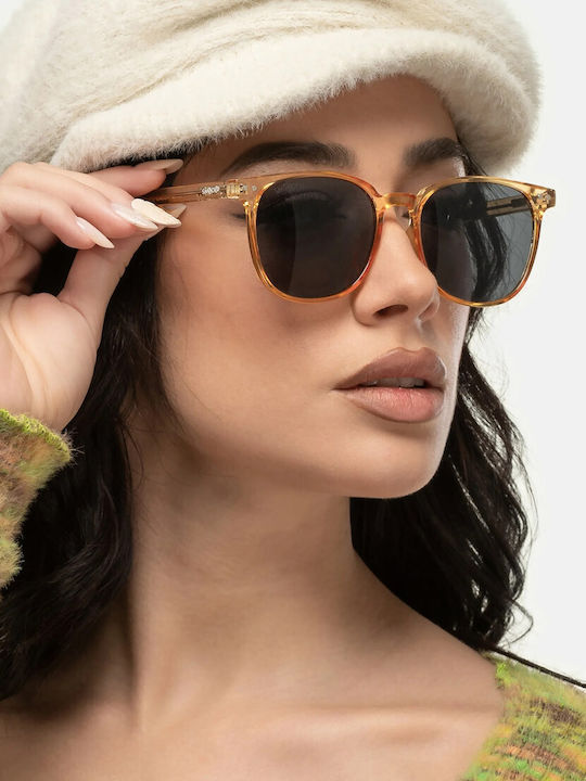 Smooder Unisex Sonnenbrille mit Grün Kunststoff Gestell und Gray Linse RSS05