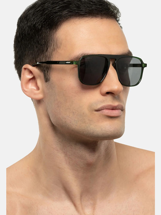 Smooder Unisex Sonnenbrille mit Gold Metall Gestell und Gray Linse KAS06