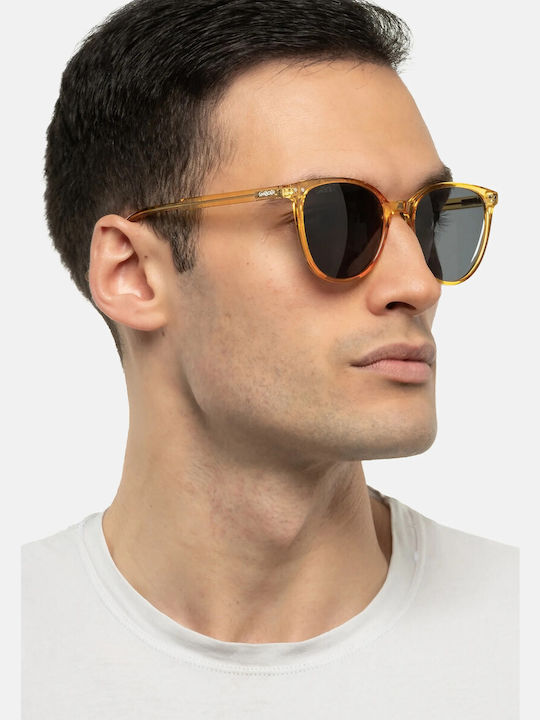 Smooder Unisex Sonnenbrille mit Gray Kunststoff Gestell und Gray Linse YAS02