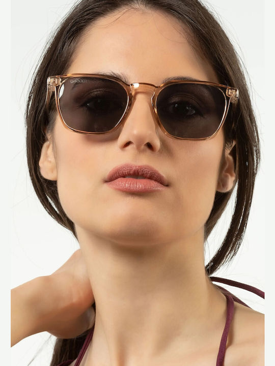 Smooder Unisex Sonnenbrille mit Gelb Kunststoff Gestell und Gray Linse BRS06
