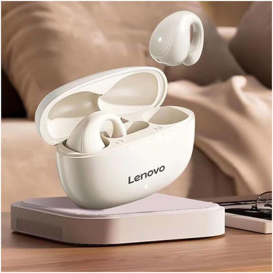 Lenovo TC3403 Open Ear Bluetooth Handsfree Ακουστικά με Θήκη Φόρτισης Λευκά
