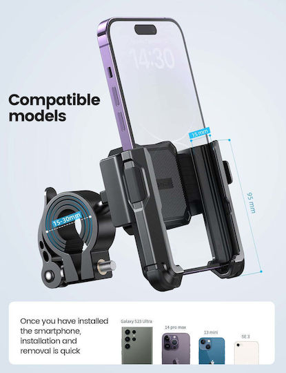 Lamicall Mount Phone Motorcycle with Adjustable Arm 4.7-7" for Mirror