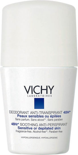 Vichy Soothing Дезодорант за Чувствителна или Депилирана Кожа 48h Рол-он 50ml