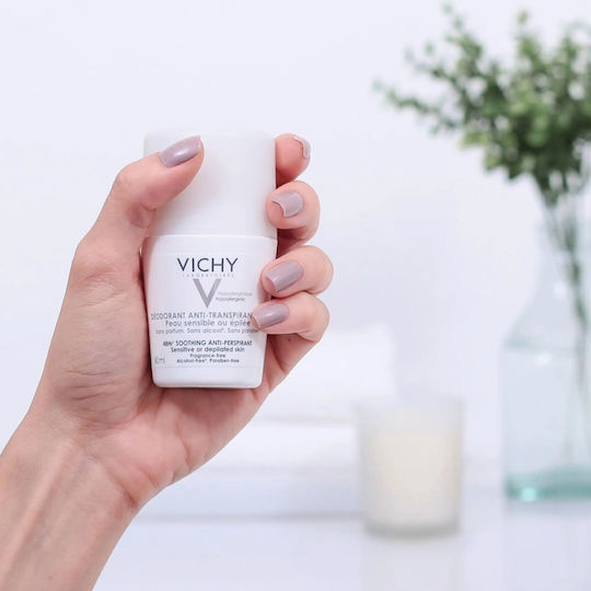 Vichy Soothing Дезодорант за Чувствителна или Депилирана Кожа 48h Рол-он 50ml