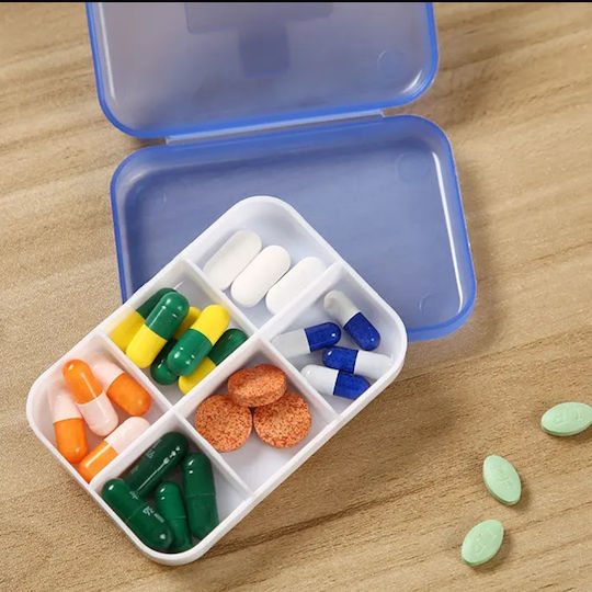 Square Organizer Medicines Vitamins Supplements Pufo Medicine 9 Cm Blue