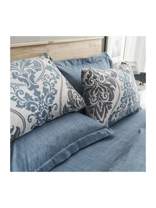 Charalambidis Textiles Sheet Double 200x260cm. Double Blue
