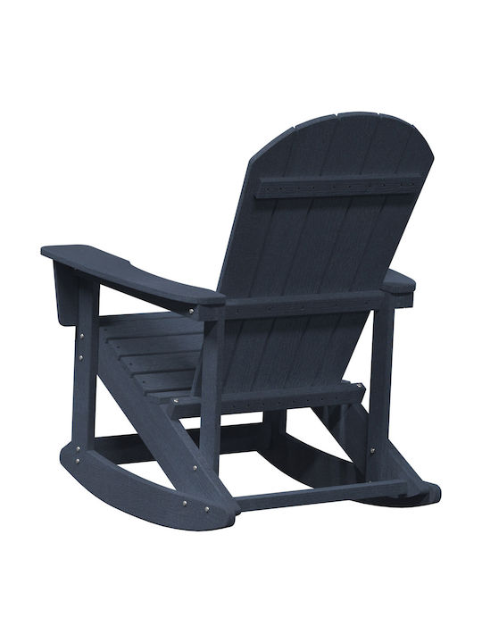Rocking Chair Wooden Adirondack Navy Blue 2pcs 73.5x92x90cm