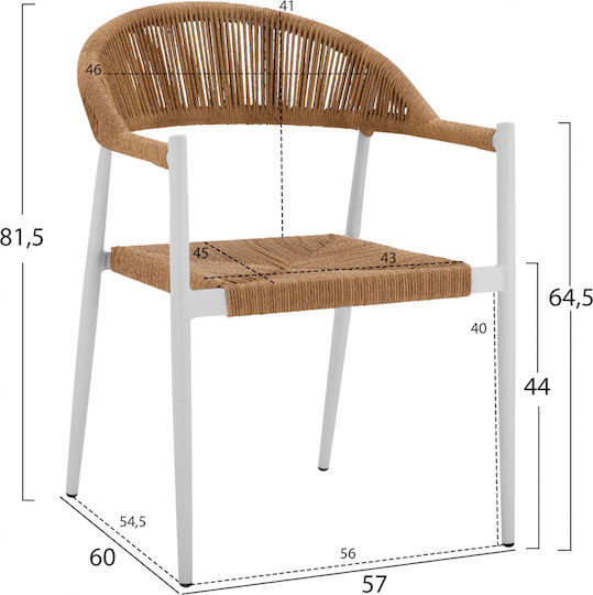 Garten- und Outdoor-Möbelsets Typsatz Speisesaal 7 Stück Weiß