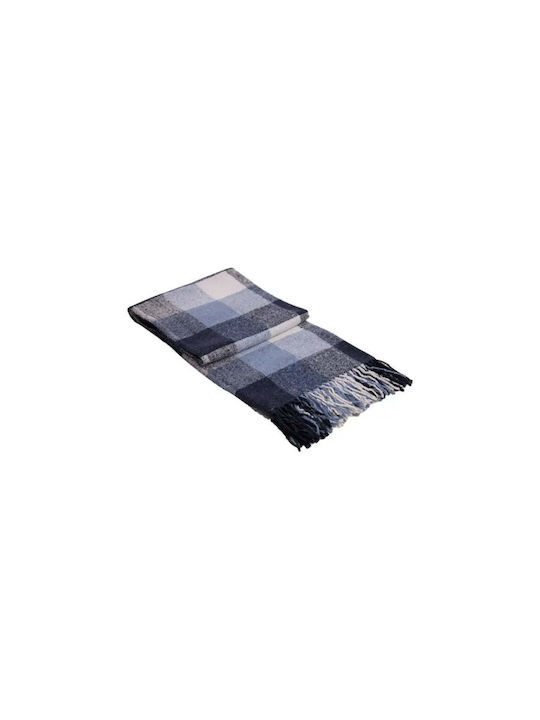 Palermo Blue Wool Blanket 140/200 Cm Blue
