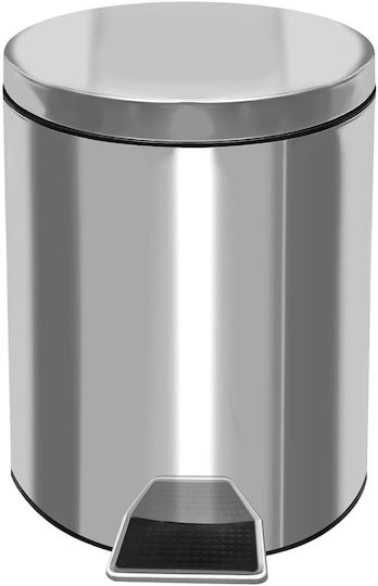 HOMie Inox Badezimmer Mülleimer 5Es Silber