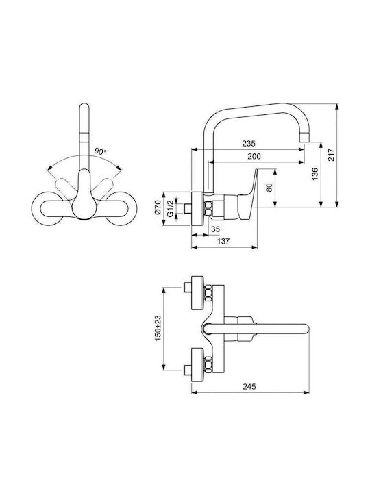 Vidima Kitchen Faucet Wall