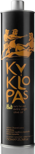 Kyklopas Extra Virgin Green Olive Oil Monovarietal 750ml in a Metallic Container