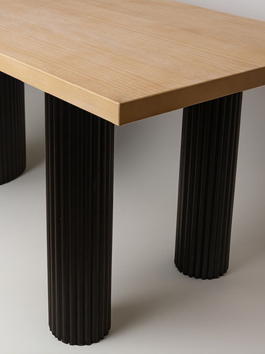 Masă Sala de mese Natural-black 180x80x76.5buc