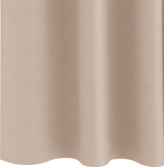 vidaXL Set of Window Curtains with Tunnel Brown 140x260cm