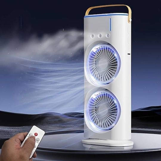 Portable Office Air Conditioner Spray Humidification Remote Control Multifunctional Eco-friendly Efficient Cooling White