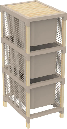 Sertar de depozitare Fixwood din lemn masiv cu 3 sertare L41xW30.5xH81buc