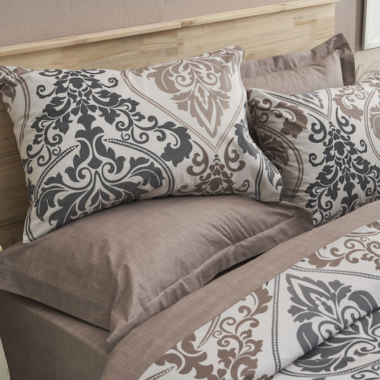 Charalambidis Textiles Victorian Double Bed Sheet 200x260cm Beige