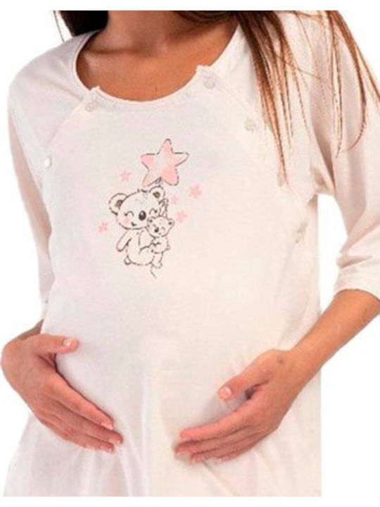 Vienetta Secret Set Pyjamas Schwangerschaft Beige