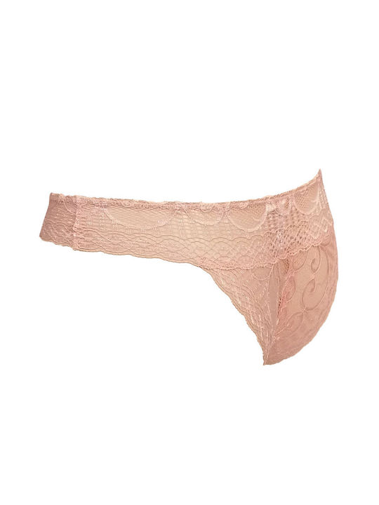 Γυναικεία Slip 3Pack με Δαντέλα Ροζ