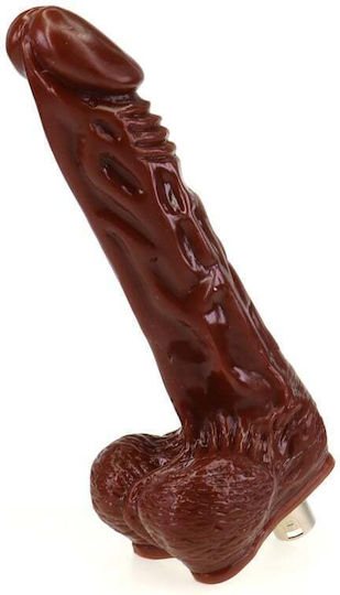Kinksters Realistic Dildo with Scrotum Brown