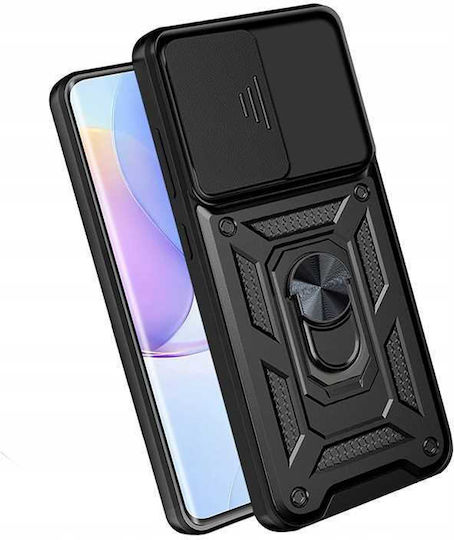 Spacecase Umschlag Rückseite Schwarz (Huawei Nova 9 SE)