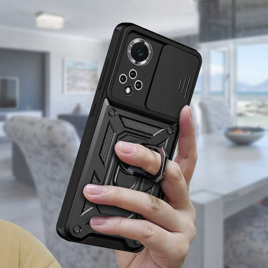 Spacecase Umschlag Rückseite Schwarz (Huawei Nova 9 SE)
