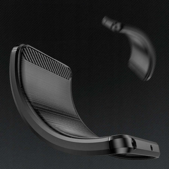 Spacecase Carbon Rückseite Umschlag Silikon Schwarz (Nothing Phone 2a / 2a Plus)