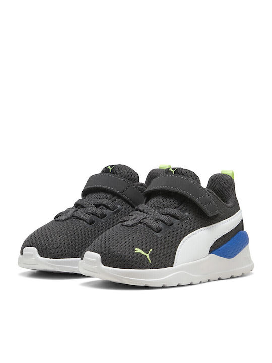 Anzarun Lite Ac Kids Sports Shoes Running with Hoop & Loop Closure Gray