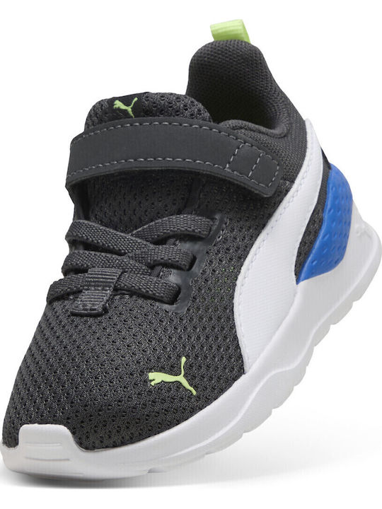 Anzarun Lite Ac Kids Sports Shoes Running with Hoop & Loop Closure Gray